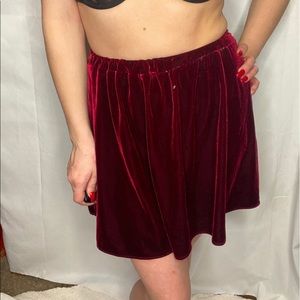 Red Velvet American Apparel Skirt